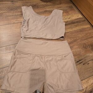 FP Movement by Free People Tan Intimates Set